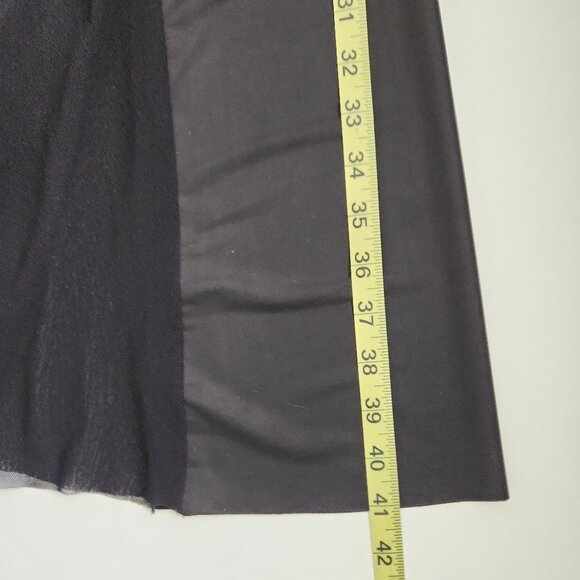 Viviana Gabeiras Black Maxi Long Skirt elastic waist mesh mixed media Size M - Picture 7 of 9